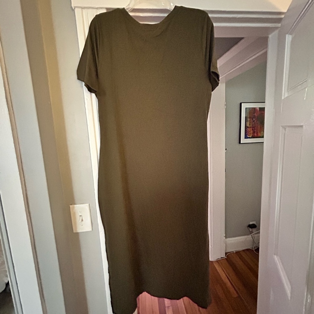 NWT Olive Green Midi Dress - Picture 7 of 12